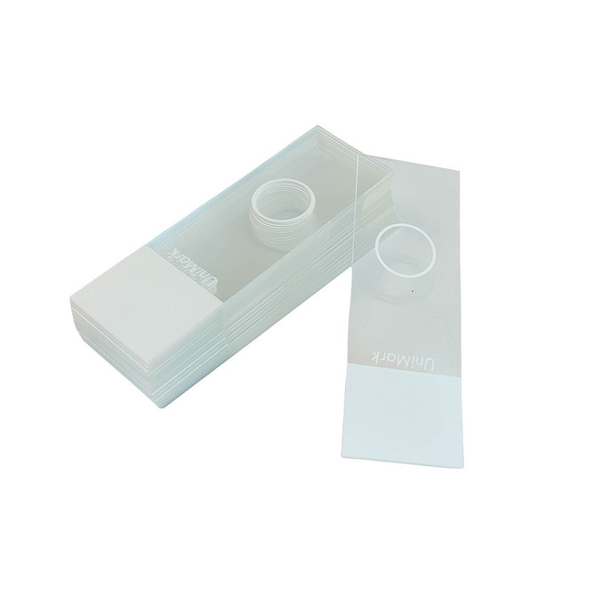 Stack of cytology one circle slides