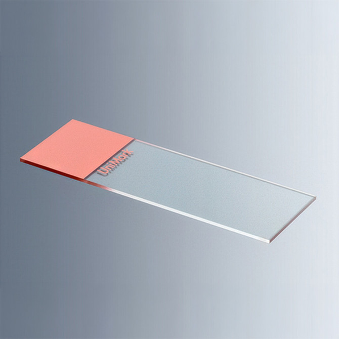 Orange Color Glass Microscope Slide
