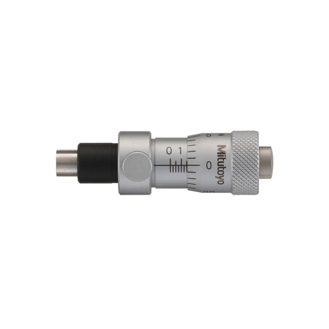 Mitutoyo Locking-Screw Measuring Micrometer Head with Plain Stem