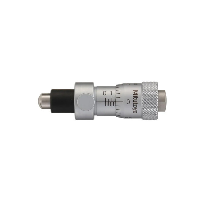 Mitutoyo Locking-Screw Measuring Micrometer Head 0-0.25" Spherical Spindle Stem Diameter 0.375"