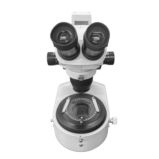 Binocular BF/DF polarizing stereo microscope.
