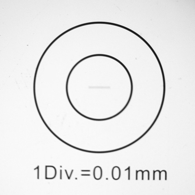 Stage Micrometer 1mm and 10mm scales 100 divisions