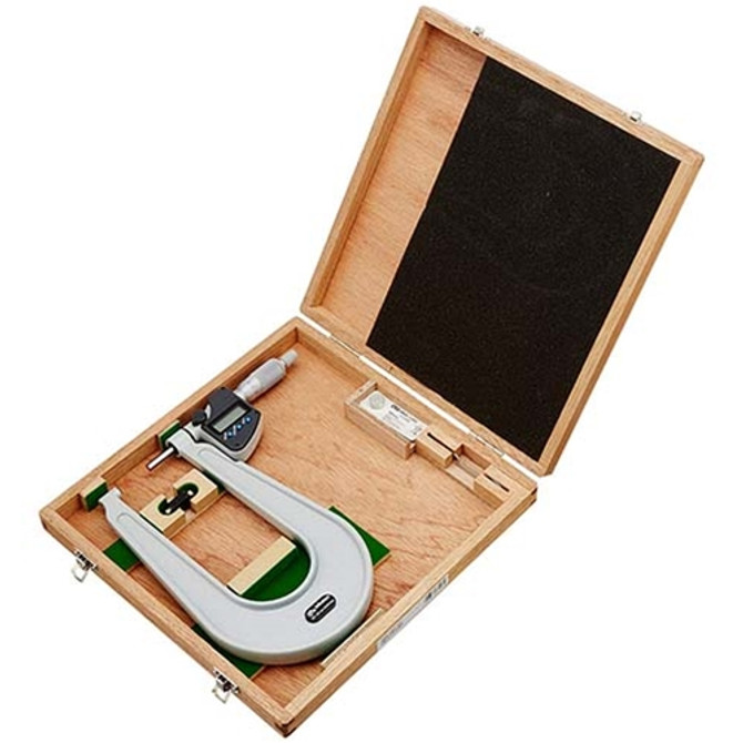 Mitutoyo Digital Sheet Metal Micrometer 25-50mm Spherical Anvil Flat Spindle