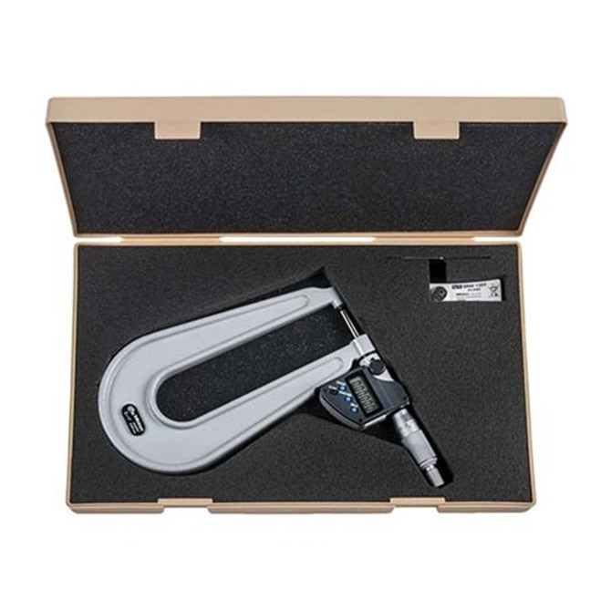 Mitutoyo Digital Sheet Metal Micrometer 0-1" / 0-25.4mm Spherical Anvil and Spindle