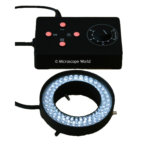 LEDR-4 72 LED Ring Light for Microscopes with Four Quadrants