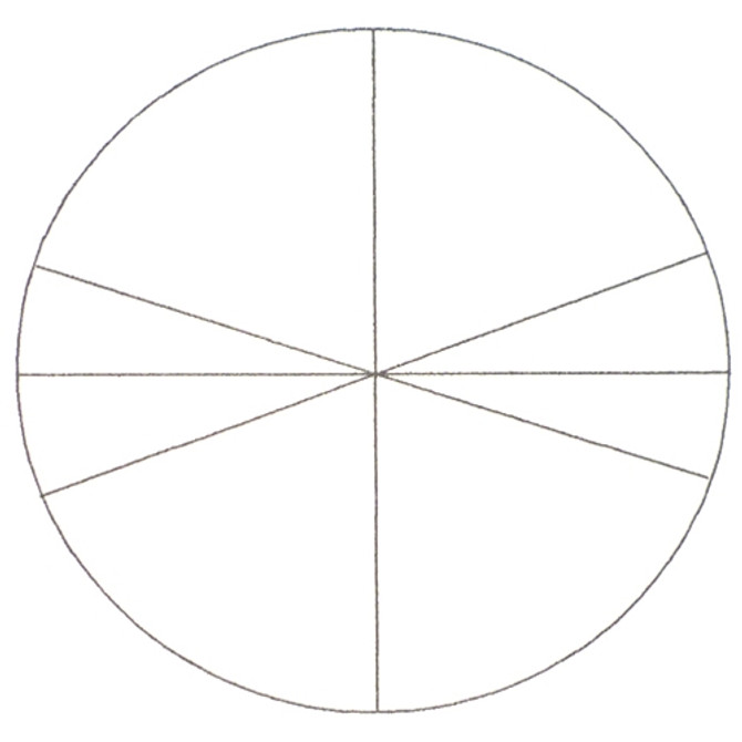 Reticle Cross-Line with 30 & 60 Degree Increments