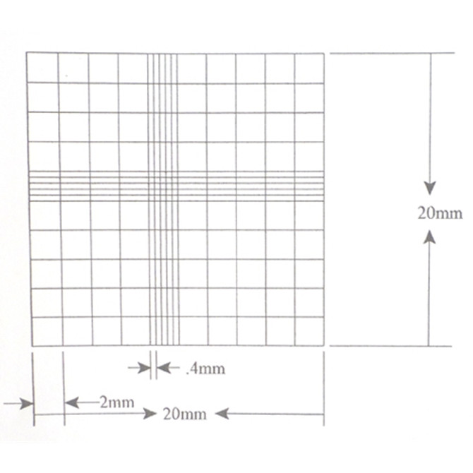 Reticle Whipple Hauser 2mm Squares 100 Total