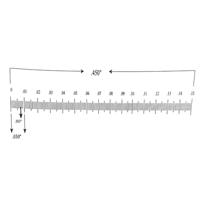 Reticle Ruler 0.450" 150 Divisions