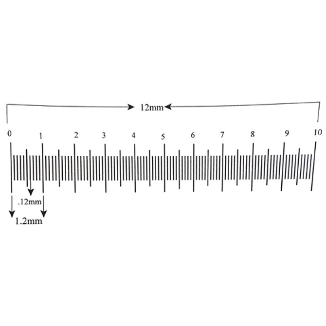 Reticle Ruler 12mm 100 Divisions