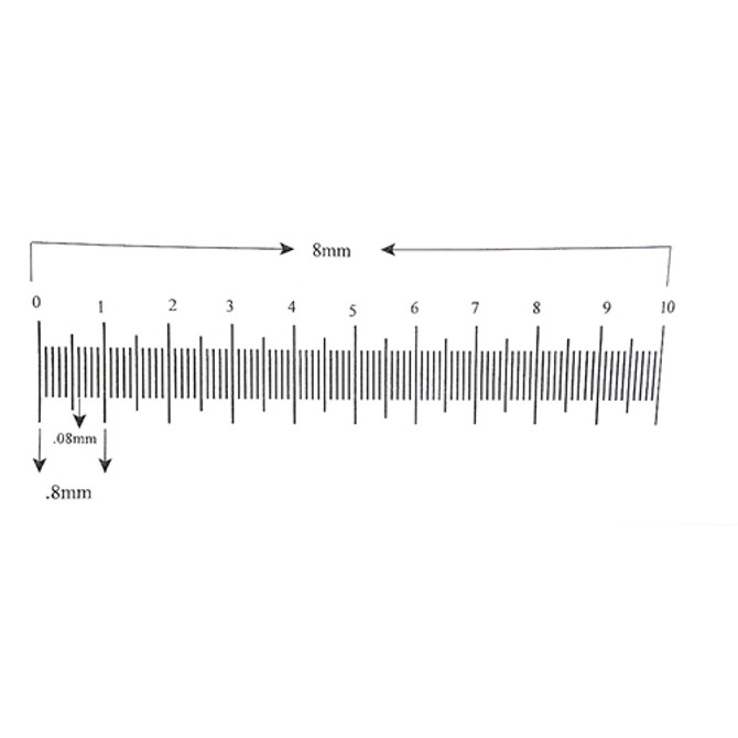 Reticle Ruler 8mm 100 Divisions