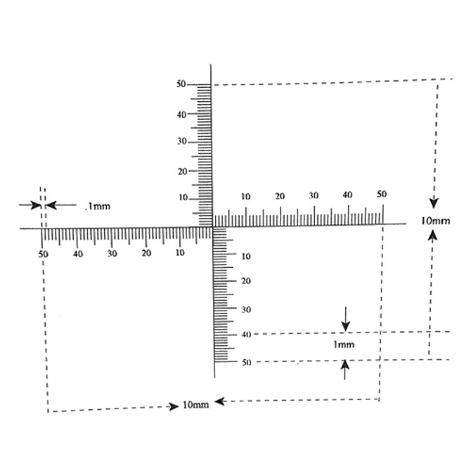 Reticle Pinwheel 10mm 100 Divisions
