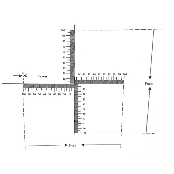 Reticle Pinwheel 8mm 200 Divisions