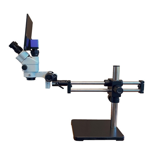 S6LCD-BBSQ Stereo Zoom Ball Bearing Boom Stand Microscope 7x-45x