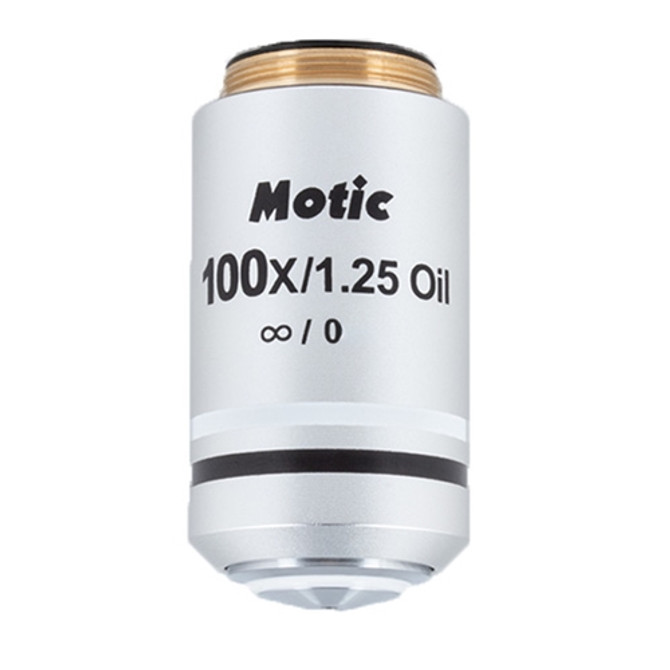 Motic Plan UC Achromat No Cover Glass 100x Oil Microscope Objective Lens