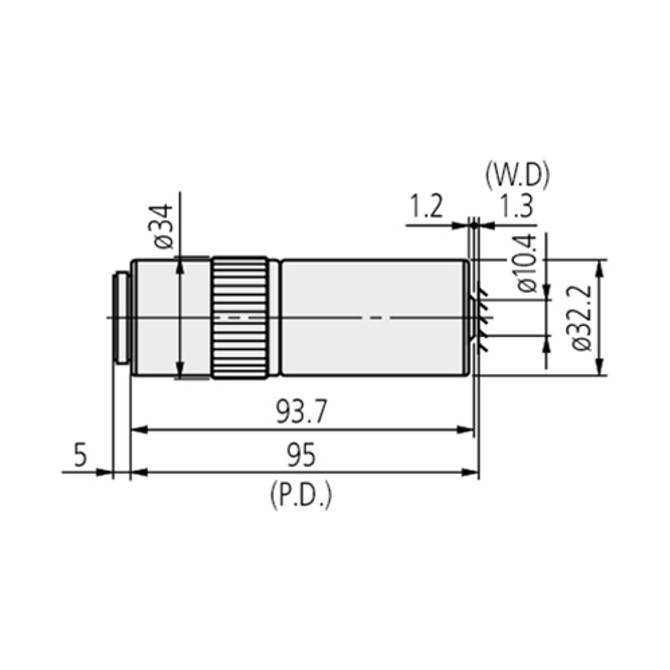 Mitutoyo M Plan Apo 100x Objective High Resolution