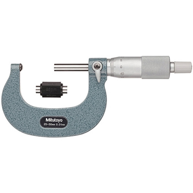 Mitutoyo Spherical Face Flat Spindle Vernier Micrometer 25-50mm