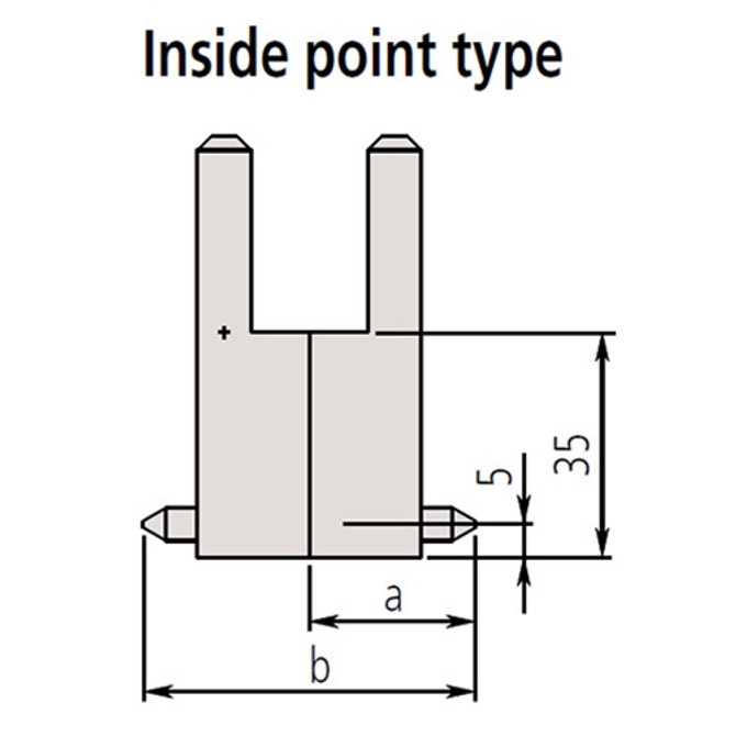 Mitutoyo Caliper Interchangeable Inside Point Jaws