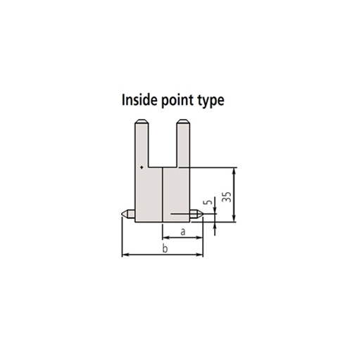 Mitutoyo 07CZA058 Inside Point Interchangeable Jaws for Calipers