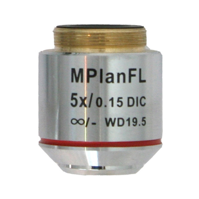 Semi Apochromat DIC 5x Metallurgical Microscope Objective
