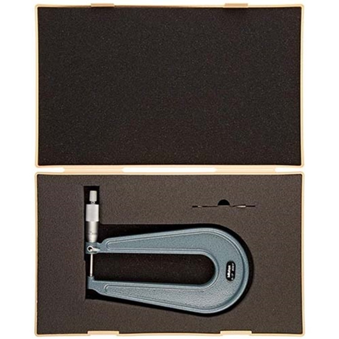 Mitutoyo Vernier Sheet Metal Micrometer 0-1" Flat Anvil and Spindle