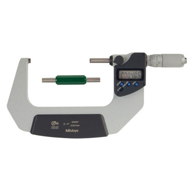 Mitutoyo Digimatic Coolant Proof Micrometer 3-4" / 76.2-101.6mm Ratchet Thimble