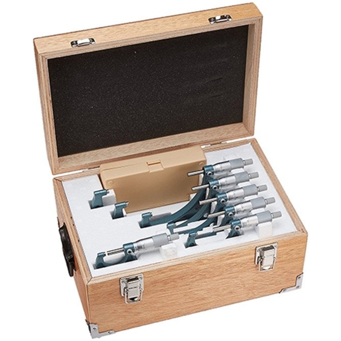 Mitutoyo Vernier Outside Micrometer 6-Piece Set 0-6"