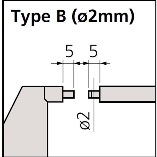 Mitutoyo Digimatic 5mm Spline Micrometer 0-1" / 0-25.4mm