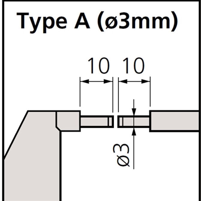 Mitutoyo Vernier 10mm Spline Micrometer 0-25mm