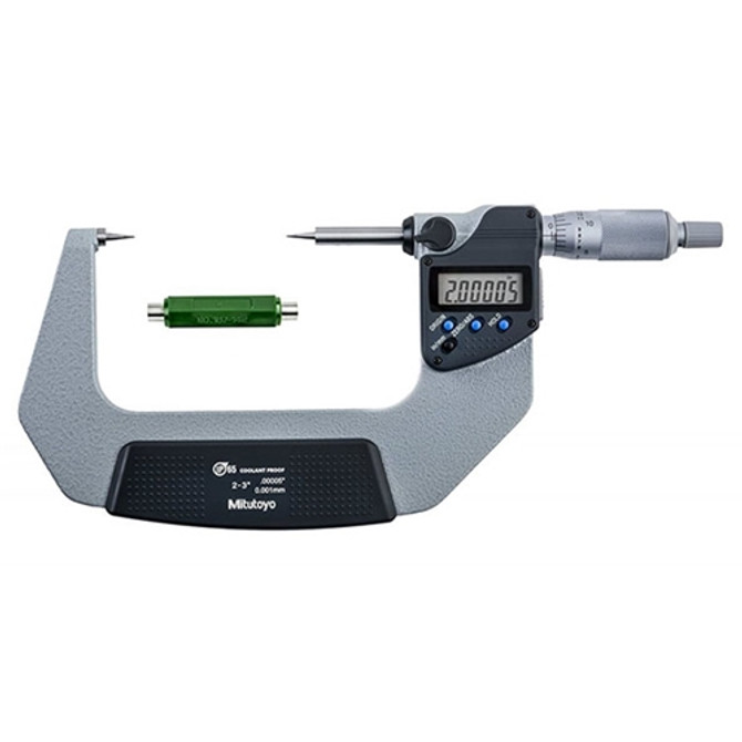 Mitutoyo Digimatic 15 Degree Point Micrometer 2-3" / 50.8-76.2mm