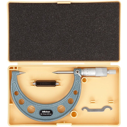 Mitutoyo Vernier 30 Degree Carbide Tip Point Micrometer 50-75mm