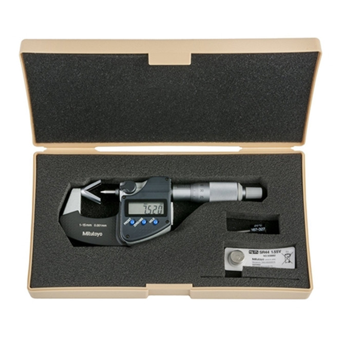 Mitutoyo Digimatic V-Anvil 3 Flutes Micrometer 1-15mm Groove