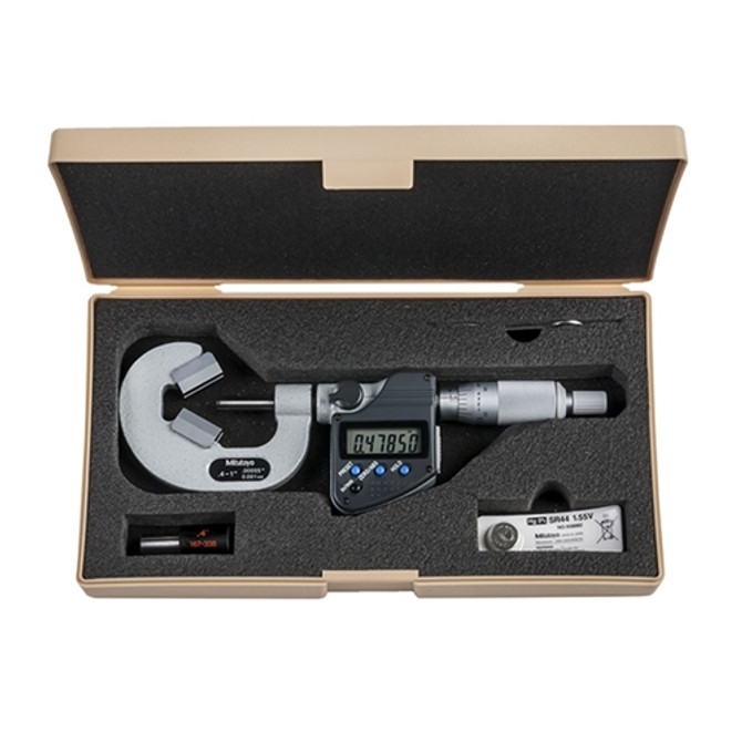 Mitutoyo Digimatic V-Anvil 3 Flutes Micrometer 0.4-1" / 10.16-25.4mm Groove
