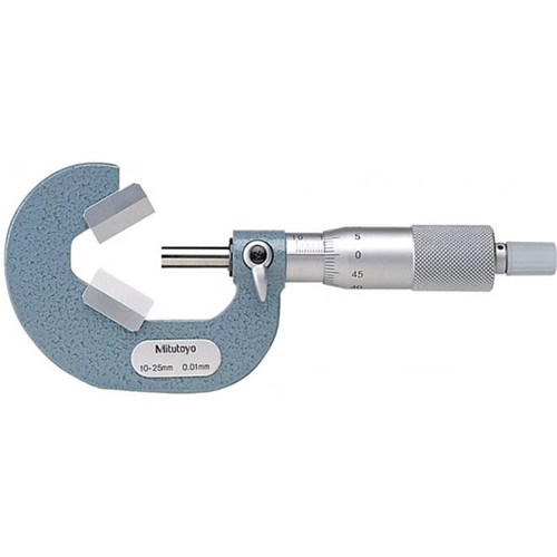 Mitutoyo V-Anvil 3 Flutes Micrometer 10-25mm Groove