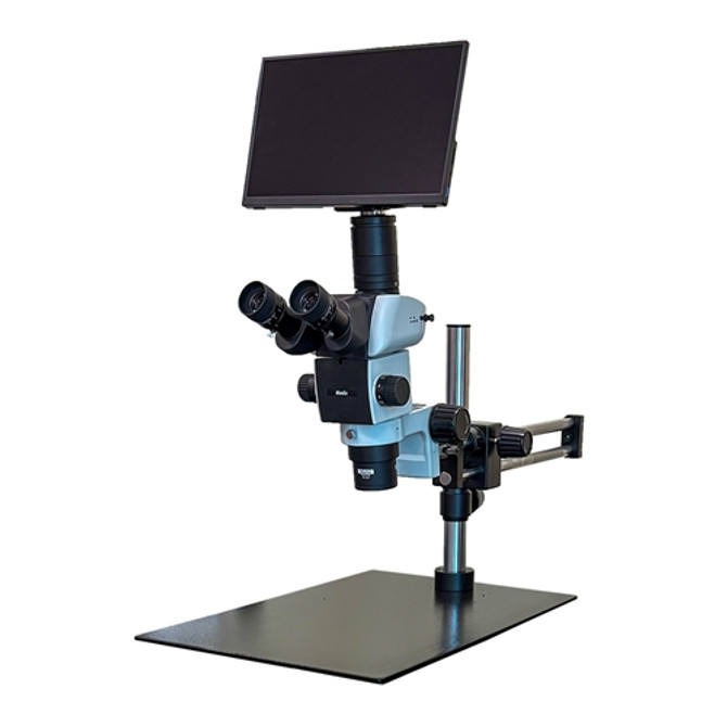 Motic SM7 HD Common Main Objective Stereo Boom Stand Microscope