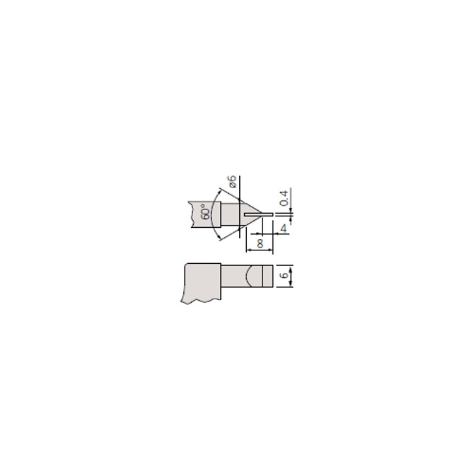 Mitutoyo Vernier Blade Micrometer 0-1" 4mm Carbide Blade