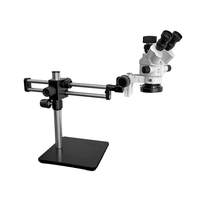 S6-BBSQ Trinocular Stereo Zoom Ball Bearing Boom Stand Microscope 7x-45x