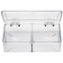 Partitioned 4 Compartment Rectangular Box 4.63" x 3"