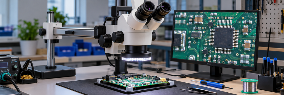 How to Set Up a Microscope Workstation for Electronics and PCB Inspection