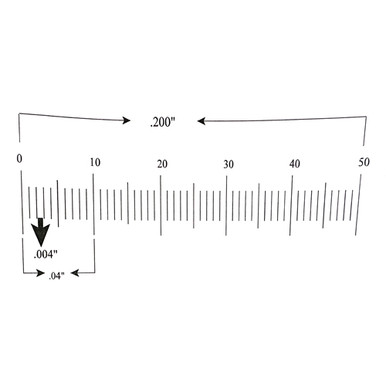 KR239 Ruler Reticle 0.200