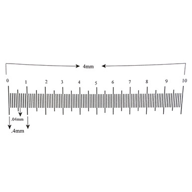 KR248 Ruler Reticle 4mm in 100 Divisions