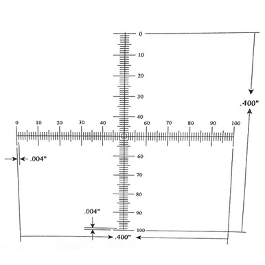Graduated Reticule Vs Scale KR618 Crossed Scale Reticle 0.400