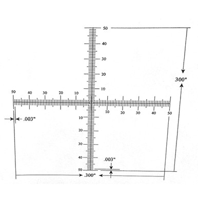 Graduated Reticule Vs Scale KR621 Crossed Scale Reticle 0.300