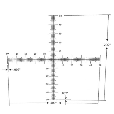 Graduated Reticule Vs Scale KR623 Crossed Scale Reticle 0.200
