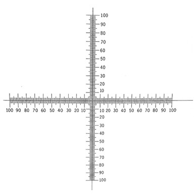 Graduated Reticule Vs Scale KR631 Crossed Scale Reticle 0.400
