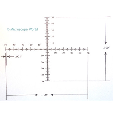 Graduated Reticule Vs Scale KR634 Crossed Scale Reticle 0.100