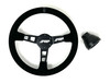 DMS KRX Billet Steering wheel adapter + PRP Suede Deep Dish Steering Wheel