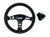 DMS Billet KRX Steering wheel adapter +  PRP Leather Flat Dish Steering Wheel