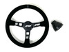 DMS KRX Billet Steering wheel adapter + PRP Leather Deep Dish Steering Wheel