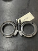 Pair of 3" Plain Steel V-Band Clamp Assemblies Quick Release all metal nut