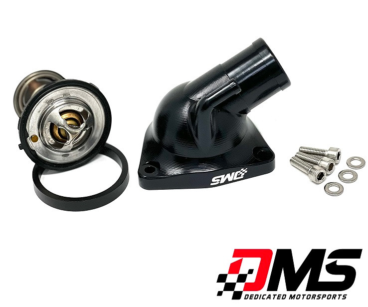 Black DMS Billet Thermostat Housing with LS3 Style 160 Degree Thermostat for all Gen V LT Engines